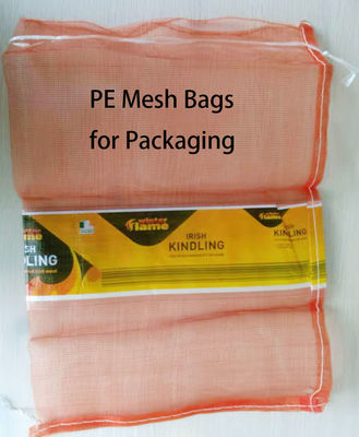 Pe Woven Vegetable Mesh Bags For Onion Packaging 35x50cm