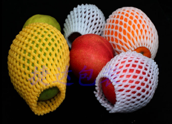 White Yellow EPE Foam Plastic Fresh Fruit Packing Net For Mango